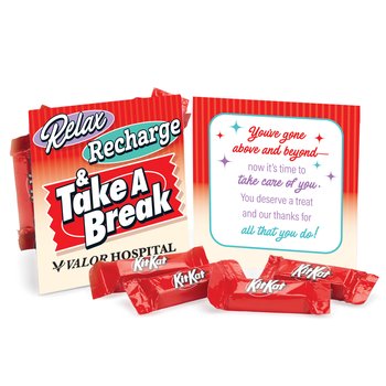 Relax, Recharge, & Take a Break Treat Pack - One-Color Personalization Available from Positive Promotions