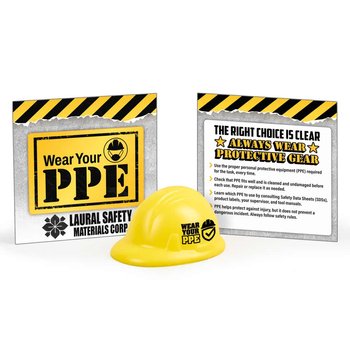 Wear Your PPE Hard Hat Stress Reliever - Personalized from Positive Promotions
