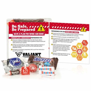 Be Safe, Be Prepared Treat Pack With Personalized Card from Positive Promotions