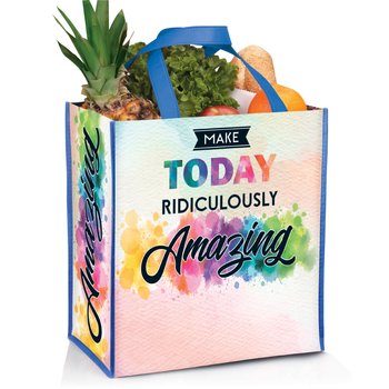 Make Today Ridiculously Amazing Non-Insulated Laminated Eco-Shopper Tote from Positive Promotions