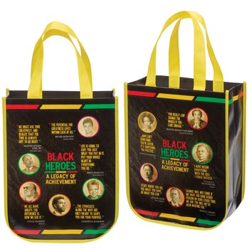 Black Heroes: A Legacy Of Achievement Mini Laminated Tote Bag from Positive Promotions