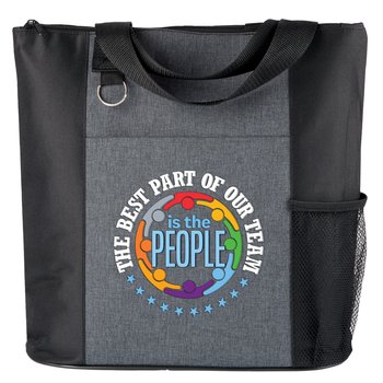 The Best Part of Our Team Is the People Camino Heathered Tote Bag from Positive Promotions