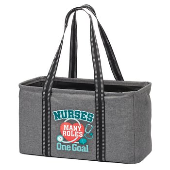 Nurses: Many Roles, One Goal Gray Utility Tote from Positive Promotions