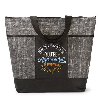 You're Appreciated in Every Way Malibu Non-Woven Zippered Tote Bag from Positive Promotions