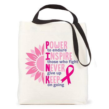 PINK Sunflower Venice Dual Carry Handle Reusable Cotton Tote Bag from Positive Promotions