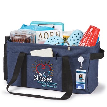 Nurses: Turning Passion Into Purpose 2-in-1 Bring-It-All Jumbo Utility Tote & Organizer from Positive Promotions