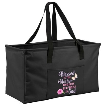 Blessed Is the Mother Who Puts Her Trust in God Large Utility Tote from Positive Promotions