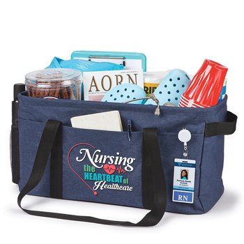 Nursing: The Heartbeat of Healthcare Utility Tote from Positive Promotions