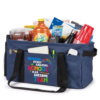 Behind Every Amazing School Is an Awesome Team 2-in-1 Bring-It-All Jumbo Utility Tote & Organizer from Positive Promotions