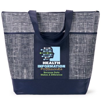 Health Information Professionals: Because Data Makes a Difference Malibu Non-Woven Zippered Tote Bag from Positive Promotions