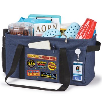 Dream Team Word Cloud 2-in-1 Bring-It-All Jumbo Utility Tote & Organizer from Positive Promotions
