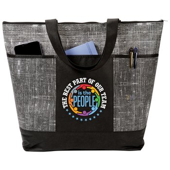 The Best Part of Our Team Is the People Malibu Non-Woven Zippered Tote Bag from Positive Promotions