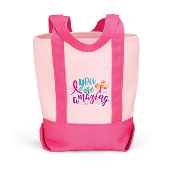 You Are Amazing Cotton Canvas Market Tote Bag from Positive Promotions