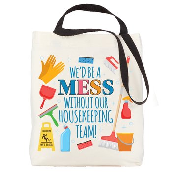 Housekeeping Mess Without You Venice Cotton Tote from Positive Promotions