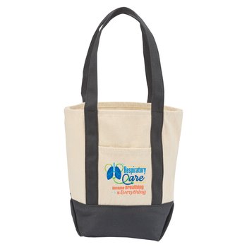 Respiratory Care: Because Breathing Is Everything Cotton Canvas Market Tote Bag from Positive Promotions