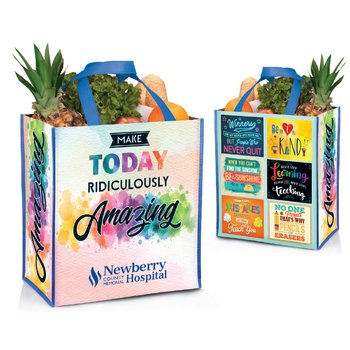 Make Today Ridiculously Amazing Non-Insulated Laminated Eco-Shopper Tote - Personalization Available from Positive Promotions