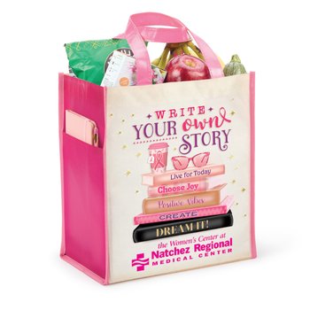 Write Your Own Story Eco-Shopper Tote - One-Color Personalization Available from Positive Promotions