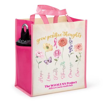 Grow Positive Thoughts Laminated Shopper Tote - Personalized from Positive Promotions