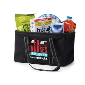 Healthcare Team Pride Black Utility Tote - Full-Color Personalization Available from Positive Promotions