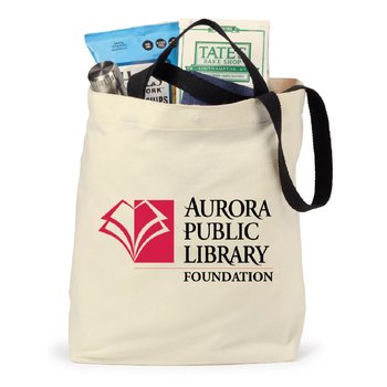 Venice Dual Carry Handle Reusable Cotton Tote Bag - Personalization Available from Positive Promotions