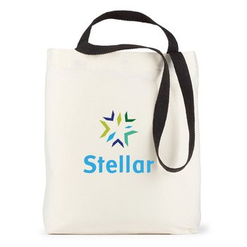 Venice Dual Carry Handle Reusable Cotton Tote Bag - Embroidered Personalization Available from Positive Promotions