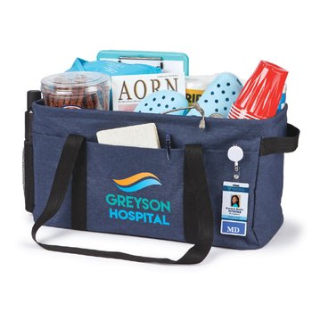 2-in-1 Bring-It-All Jumbo Utility Tote & Organizer - Embroidered Personalization Available from Positive Promotions