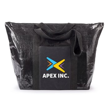 Everywhere-Carry Dual-Handle Zippered Laminated Tote - Personalization Available from Positive Promotions