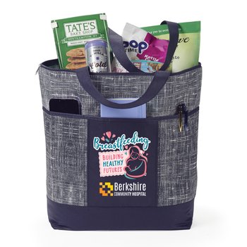 Breastfeeding: Building Healthy Futures Malibu Non-Woven Zippered Tote Bag - Personalization Available from Positive Promotions