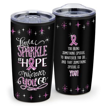 Leave A Sparkle Of Hope Wherever You Go ColorBlast 360° Teton Stainless Steel Tumbler 20-Oz. from Positive Promotions