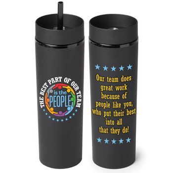 The Best Part of Our Team Is the People Canyon 2-in-1 Tumbler & Sipper 16 oz. from Positive Promotions