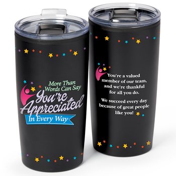 More Than Words Can Say... Teton Stainless-Steel Tumbler 20-Oz. from Positive Promotions