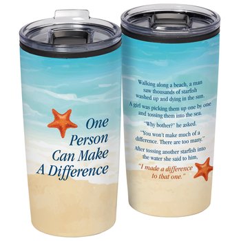 One Person Can Make a Difference Teton Stainless-Steel Tumbler 20-Oz. from Positive Promotions
