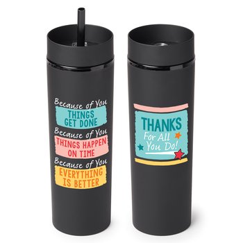 Because of You... Canyon 2-in-1 Tumbler & Sipper 16 oz. from Positive Promotions