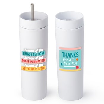 Because of You... Canyon 2-in-1 Tumbler & Sipper 16-Oz. from Positive Promotions