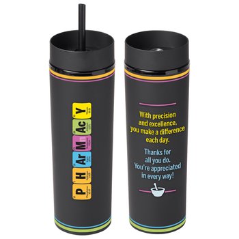 Pharmacy Periodic Table Canyon 2-in-1 Tumbler & Sipper 16 oz. from Positive Promotions