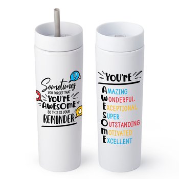 Sometimes You Forget That You're Awesome, So This Is Your Reminder Canyon 2-in-1 Tumbler & Sipper 16 oz. from Positive Promotions
