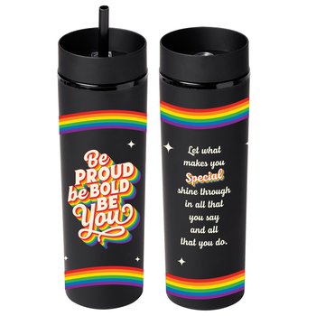 Be Proud. Be Bold. Be You. Canyon 2-in-1 Tumbler & Sipper 16 oz. from Positive Promotions