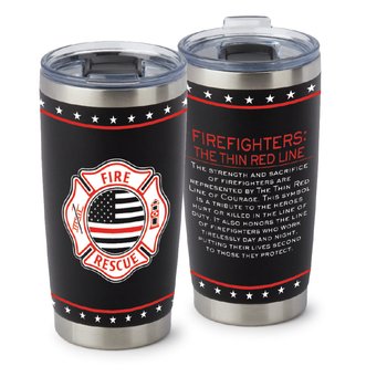 The Thin Red Line Templock Stainless-Steel Vacuum-Insulated Tumbler 20 oz. from Positive Promotions