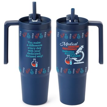 Medical Laboratory Professionals Hydrosip Double-Wall Stainless Vacuum Insulated Tumbler 30-Oz. With Handle from Positive Promotions