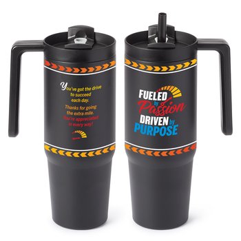 Fueled by Passion, Driven by Purpose HydroSip Double-Wall Stainless Vacuum-Insulated Tumbler 30 oz. With Handle from Positive Promotions
