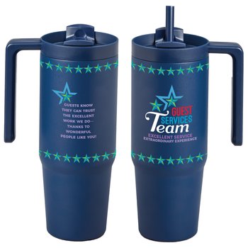 Guest Services Team Hydrosip Double-Wall Stainless Vacuum Insulated Tumbler 30-Oz. With Handle from Positive Promotions