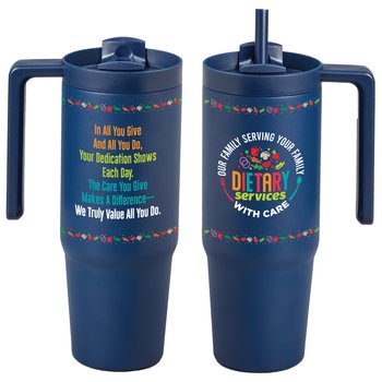 Dietary Services Hydrosip Double-Wall Stainless Vacuum Insulated Tumbler 30-Oz. With Handle from Positive Promotions