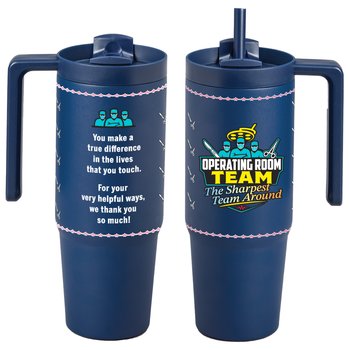 Operating Room Team: The Sharpest Team Around HydroSip Double-Wall Stainless Vacuum-Insulated Tumbler 30 oz. With Handle from Positive Promotions