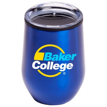 Blue Riviera Stainless-Steel Tumbler 12-Oz. - Personalization Available from Positive Promotions