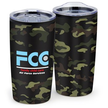 Camouflage ColorBlast 360° Teton Stainless-Steel Tumbler 20-Oz. - Personalization Available from Positive Promotions
