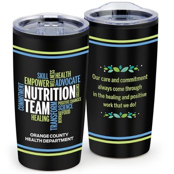 Nutrition Team (Word Cloud) Teton Stainless-Steel Tumbler 20-Oz. - Personalization Available from Positive Promotions