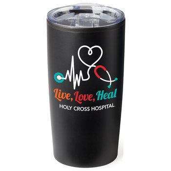 Healthcare Team Pride Black Teton Stainless-Steel Tumbler 20-Oz. - Full-Color Personalization Available from Positive Promotions