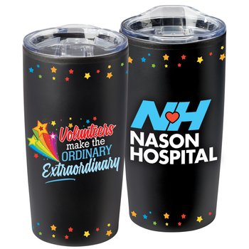 Volunteers Make The Ordinary Extraordinary Teton Stainless-Steel Tumbler 20-Oz. - Full-Color Personalization Available from Positive Promotions