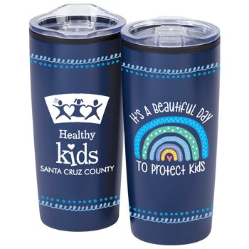 It's A Beautiful Day To Protect Kids Teton Stainless-Steel Tumbler 20-Oz. - Personalization Available from Positive Promotions