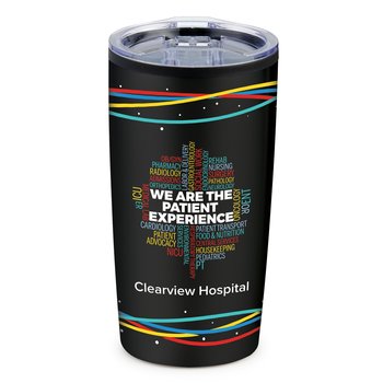 We Are The Patient Experience (Word Cloud) Teton Stainless-Steel Tumbler 20-Oz. - Personalization Available from Positive Promotions